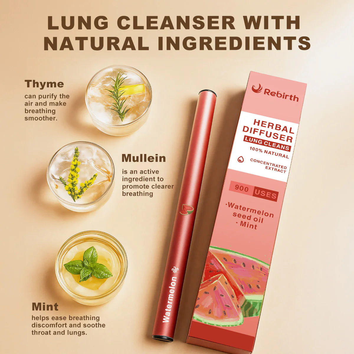 Watermelon Herbal Diffuser- 900 Uses