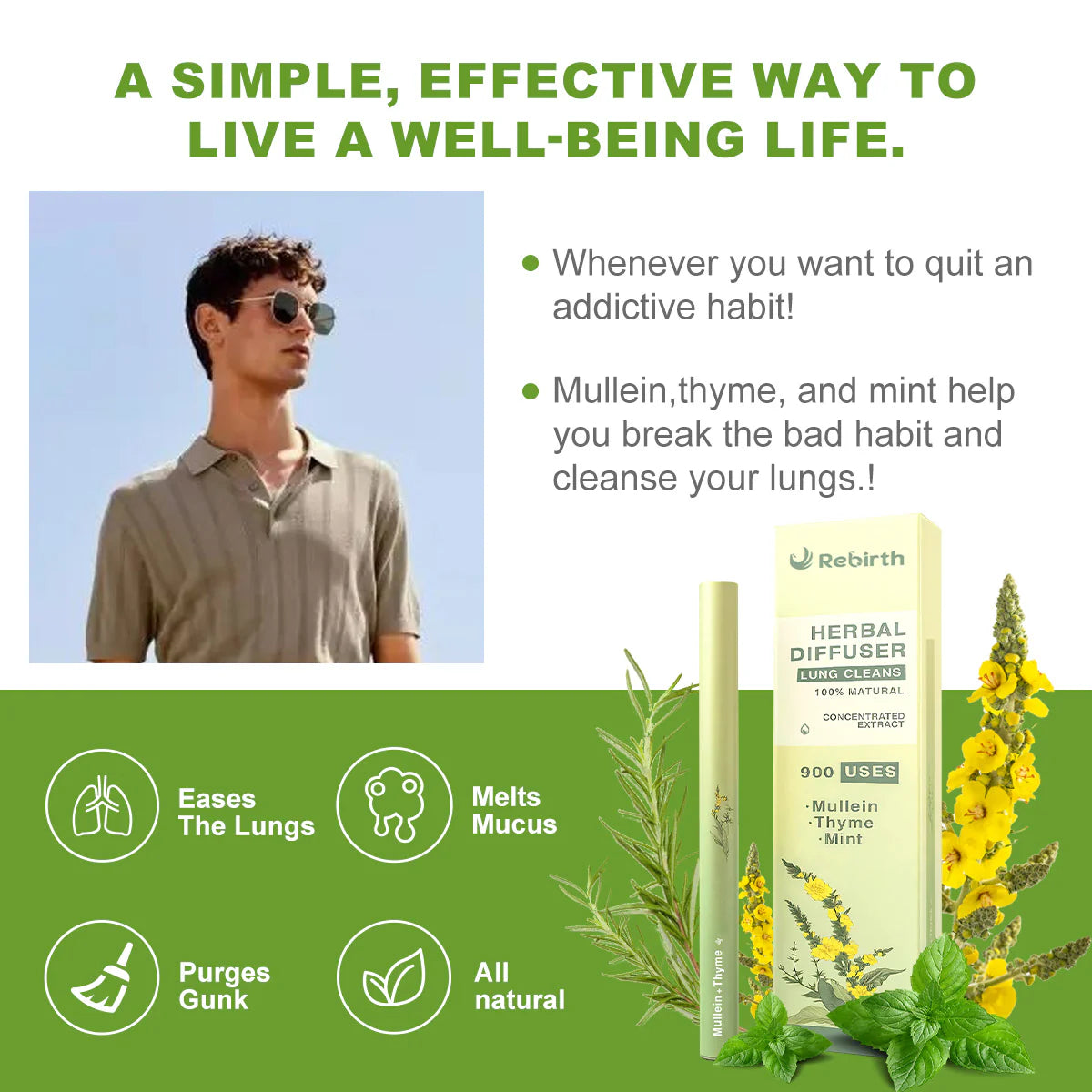 Natural Peppermint Herbal Diffuser-900 uses